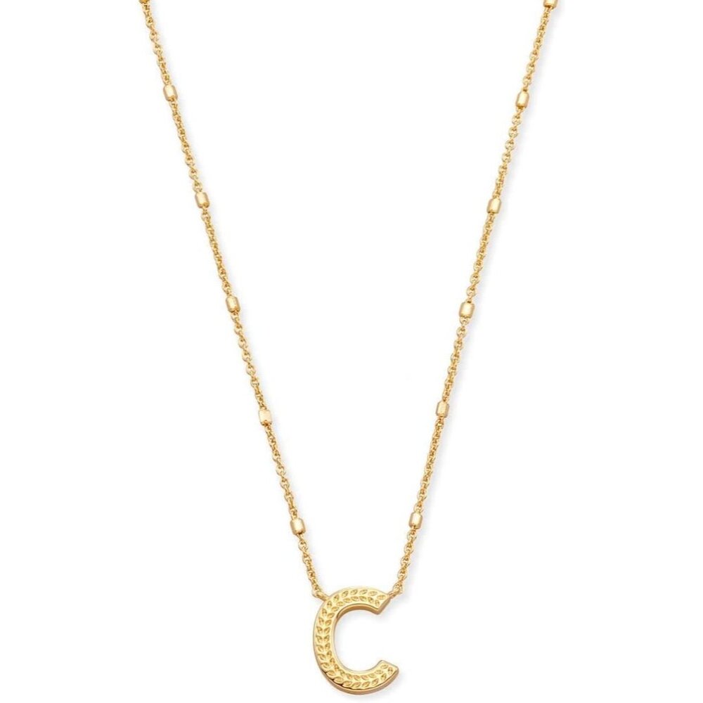 Letters C pendant necklace for women fashion jewelry 14k gold plated brass